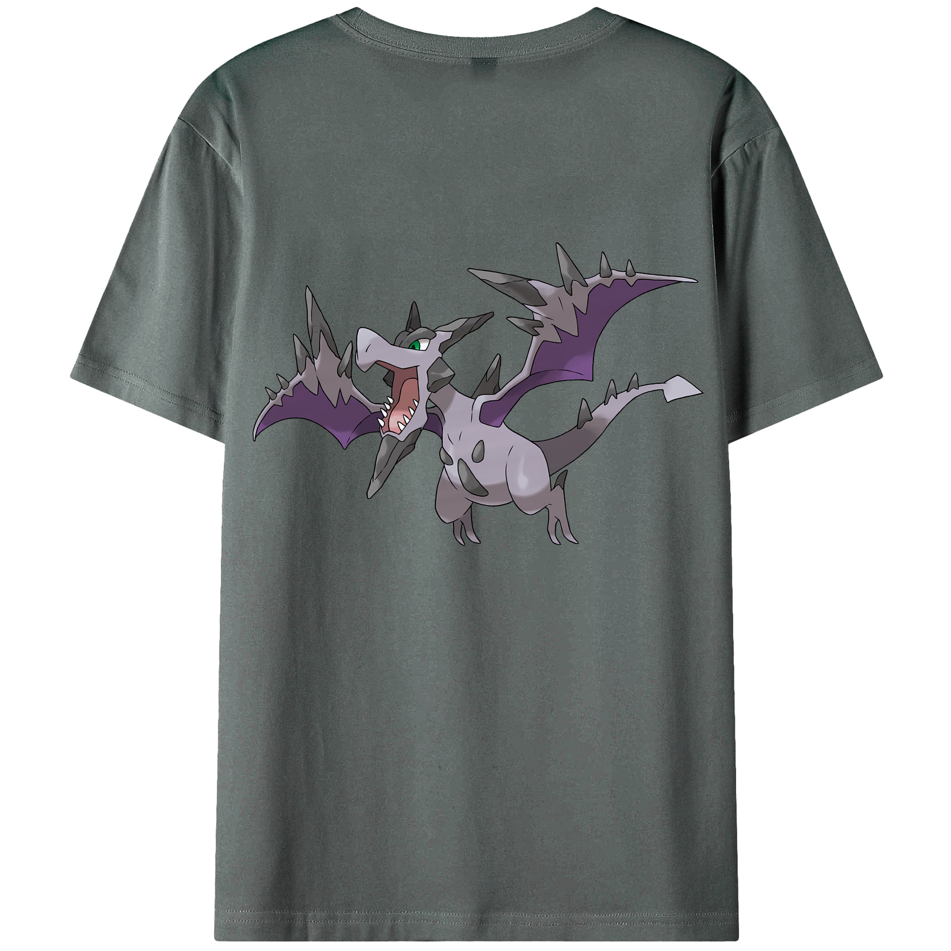 （画像用） ポケットモンスター Pokémon 綿100％ メンズ半袖Tシャツ（バックプリント） 通気性